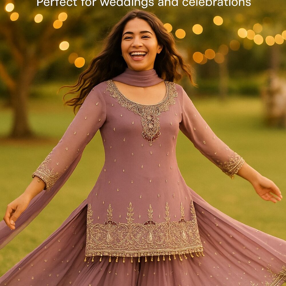 Pakistani designer dress for girls